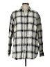 Gap 100% Cotton Plaid Gray Long Sleeve Button-Down Shirt Size L (tall) - photo 1