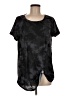 DG^2 by Diane Gilman 100% Polyester Tie-dye Black Short Sleeve Top Size M - photo 1