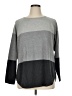 Jeanne Pierre 100% Cotton Color Block Gray Pullover Sweater Size 1X - photo 1