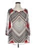 JM Collection 100% Polyester Silver 3/4 Sleeve Blouse Size XL - photo 1