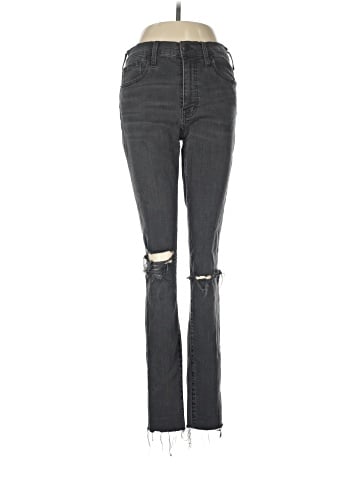 Madewell Tall 9" Mid-Rise Skinny Jeans in Black Sea (view 1)