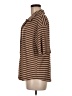 Shein Stripes Brown 3/4 Sleeve Blouse Size M - photo 5