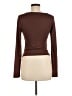 Shein Brown Long Sleeve Top Size 6 - photo 2