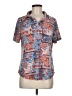 Cure Print Blue Short Sleeve Blouse Size M - photo 1