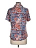 Cure Print Blue Short Sleeve Blouse Size M - photo 2