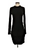 Hem & Thread Solid Black Casual Dress Size S - photo 1