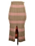 Hem & Thread Stripes Tan Casual Skirt Size S - photo 2