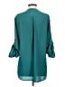 Calvin Klein 100% Polyester Teal 3/4 Sleeve Blouse Size S - photo 2