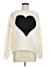 Mi ami 100% Polyester Hearts Ivory Pullover Sweater Size M - photo 1