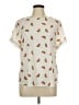 Van Heusen 100% Polyester Ivory Short Sleeve Blouse Size L - photo 1