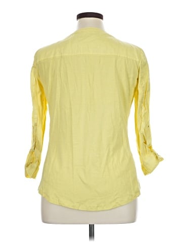 JM Collection 3/4 Sleeve Button-Down Shirt (view 2)