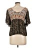 O'Neill 100% Viscose Brown Short Sleeve Blouse Size L - photo 2