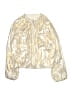 Zara 100% Polyester Metallic Gold Jacket Size 13 - 14 - photo 1