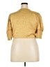 Sky 100% Polyester Gold Short Sleeve Blouse Size 3X - photo 2