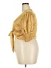 Sky 100% Polyester Gold Short Sleeve Blouse Size 3X - photo 5