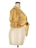 Sky 100% Polyester Gold Short Sleeve Blouse Size 3X - photo 4