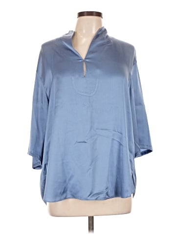 Vince. 3/4 Sleeve Silk Top (view 1)