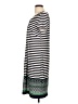 Perceptions Stripes White Casual Dress Size L - photo 5