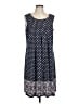 Max Studio Print Blue Casual Dress Size L - photo 1