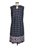 Max Studio Print Blue Casual Dress Size L - photo 2