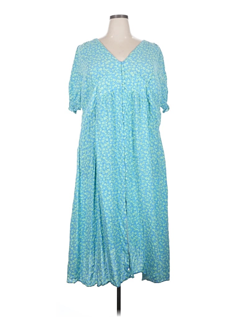 Pre-owned Mng Casual Dress In Blue