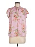 Maison d' Amelie Floral Pink Short Sleeve Blouse Size M - photo 1
