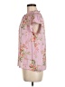 Maison d' Amelie Floral Pink Short Sleeve Blouse Size M - photo 5