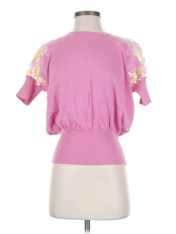 Valentino Lace Sleeve Knit Top (view 1)