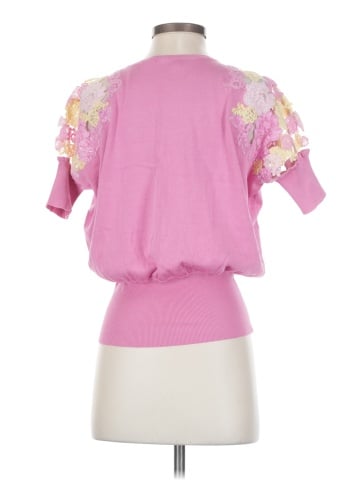 Valentino Lace Sleeve Knit Top (view 2)