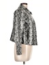 Halogen 100% Viscose Animal Print Silver Jacket Size L (petite) - photo 4