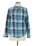 L.L.Bean 100% Cotton Plaid Teal Long Sleeve Button-Down Shirt Size M - photo 1