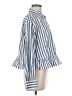 Gap 100% Cotton Stripes Blue Long Sleeve Blouse Size M - photo 4