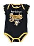 NHL 100% Cotton Print Black Short Sleeve Onesie 9-12 MO / 12 MO - photo 1