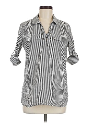 Calvin Klein 3/4 Sleeve Button-Down Shirt (view 1)