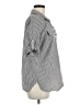Calvin Klein Stripes Gray 3/4 Sleeve Button-Down Shirt Size M - photo 4