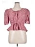 J by Joie Red Short Sleeve Blouse Size XL - photo 1