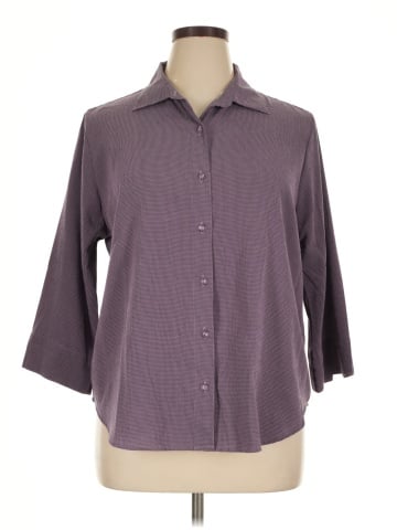 Cj Banks 3/4 Sleeve Button-Down Shirt (view 1)