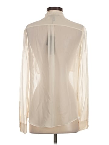 BCBGMAXAZRIA Long Sleeve Silk Top (view 2)
