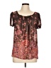 a.n.a. A New Approach 100% Polyester Brown Short Sleeve Blouse Size L - photo 1