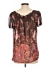 a.n.a. A New Approach 100% Polyester Brown Short Sleeve Blouse Size L - photo 2