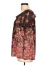 a.n.a. A New Approach 100% Polyester Brown Short Sleeve Blouse Size L - photo 5
