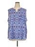 Dept222 100% Polyester Blue Sleeveless Blouse Size 3X - photo 1