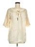 Sundance 100% Rayon Ivory 3/4 Sleeve Blouse Size M - photo 1
