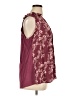 41Hawthorn 100% Polyester Floral Burgundy Sleeveless Blouse Size 1X - photo 4