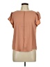 Mine 100% Polyester Brown Short Sleeve Blouse Size L - photo 1