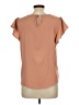 Mine 100% Polyester Brown Short Sleeve Blouse Size L - photo 2