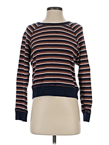 Madewell Shrunken Sweatshirt in Vicky Stripe (view 1)