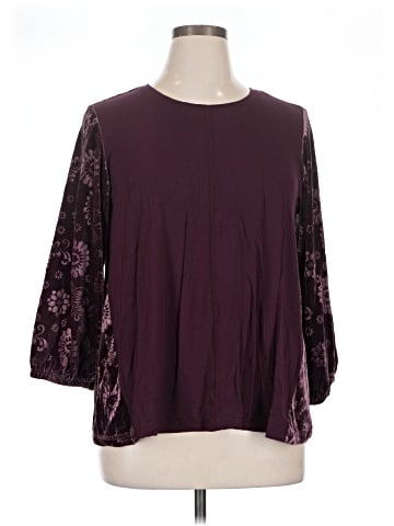 LOGO by Lori Goldstein Long Sleeve Blouse (view 1)