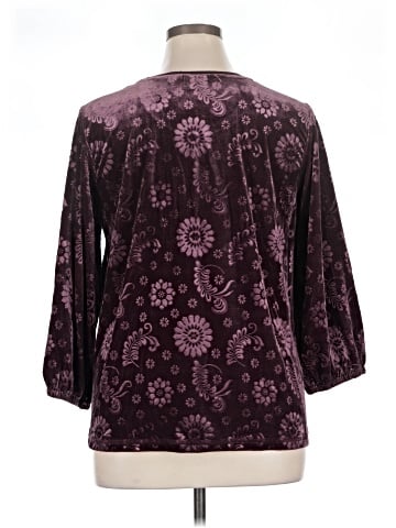LOGO by Lori Goldstein Long Sleeve Blouse (view 2)