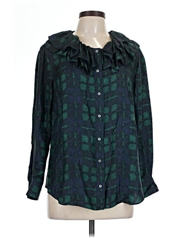 J.Crew Collection Long Sleeve Silk Top (view 1)